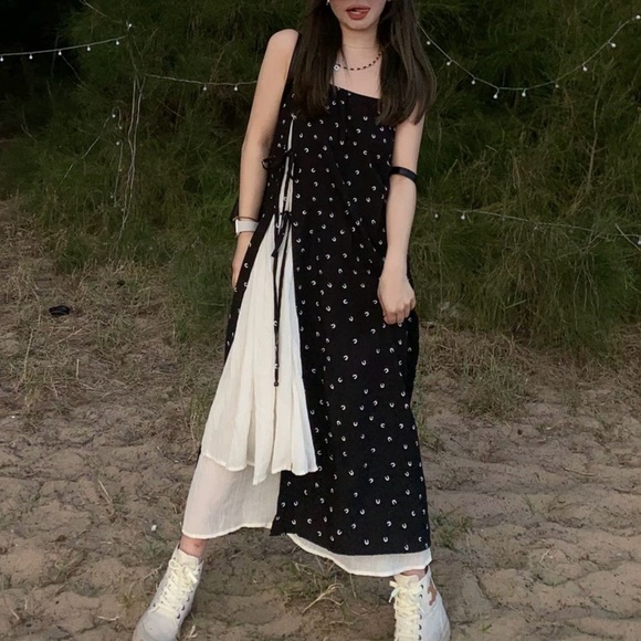 NEW Styled spotted layered dress two-way - Picture 2 of 7